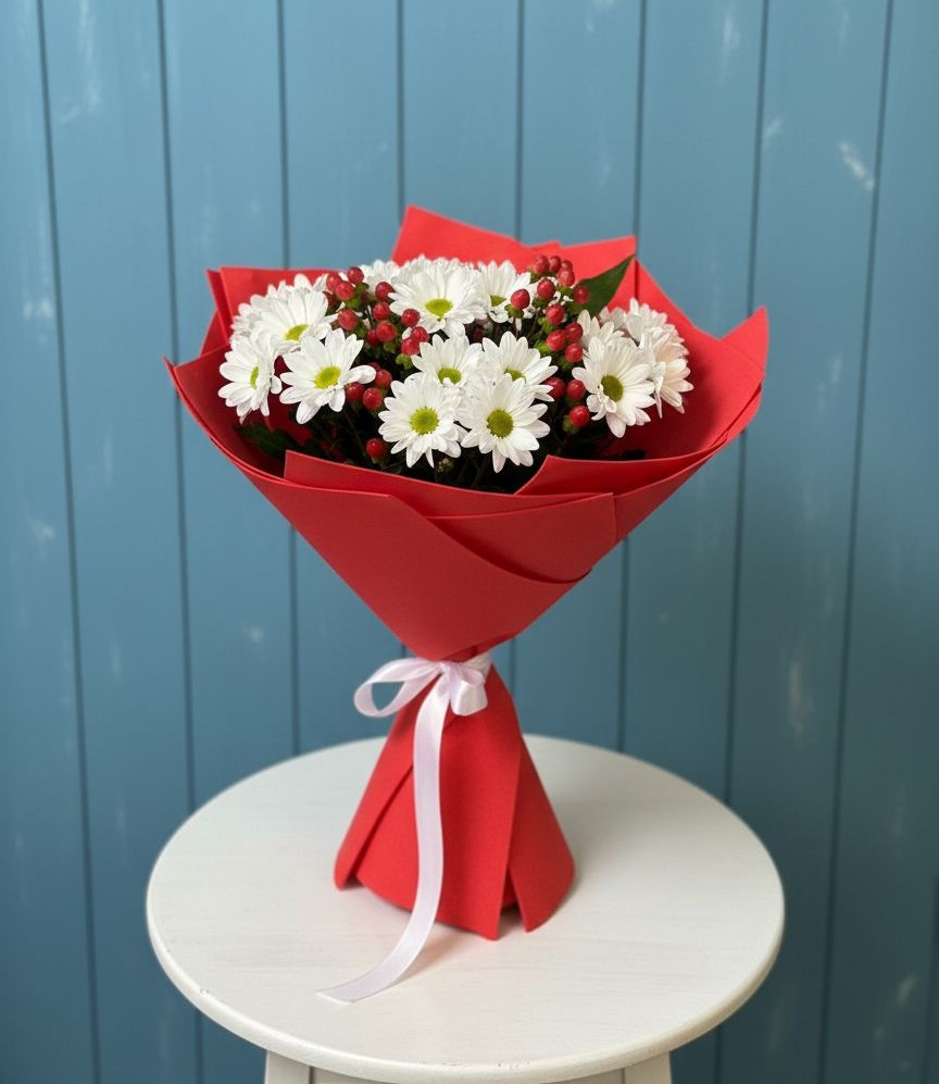 Букет цветов из: Хризантемы в Выдрино