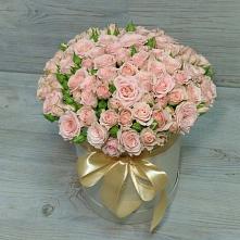 Цветочная композиция из Розы в шляпной коробке #REPLACE_PRED# Выдрино