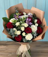 Букет цветов из:  Розы и Альстромерии в Выдрино