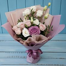 Букет цветов из:  Розы и Лизиантусы в Выдрино