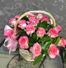 Цветочная композиция из Розы в корзине #REPLACE_PRED# Выдрино