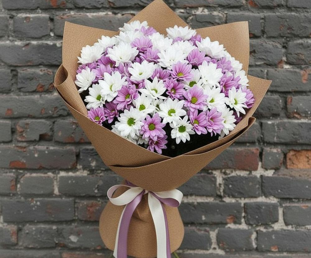 Букет цветов из: Хризантемы в Выдрино