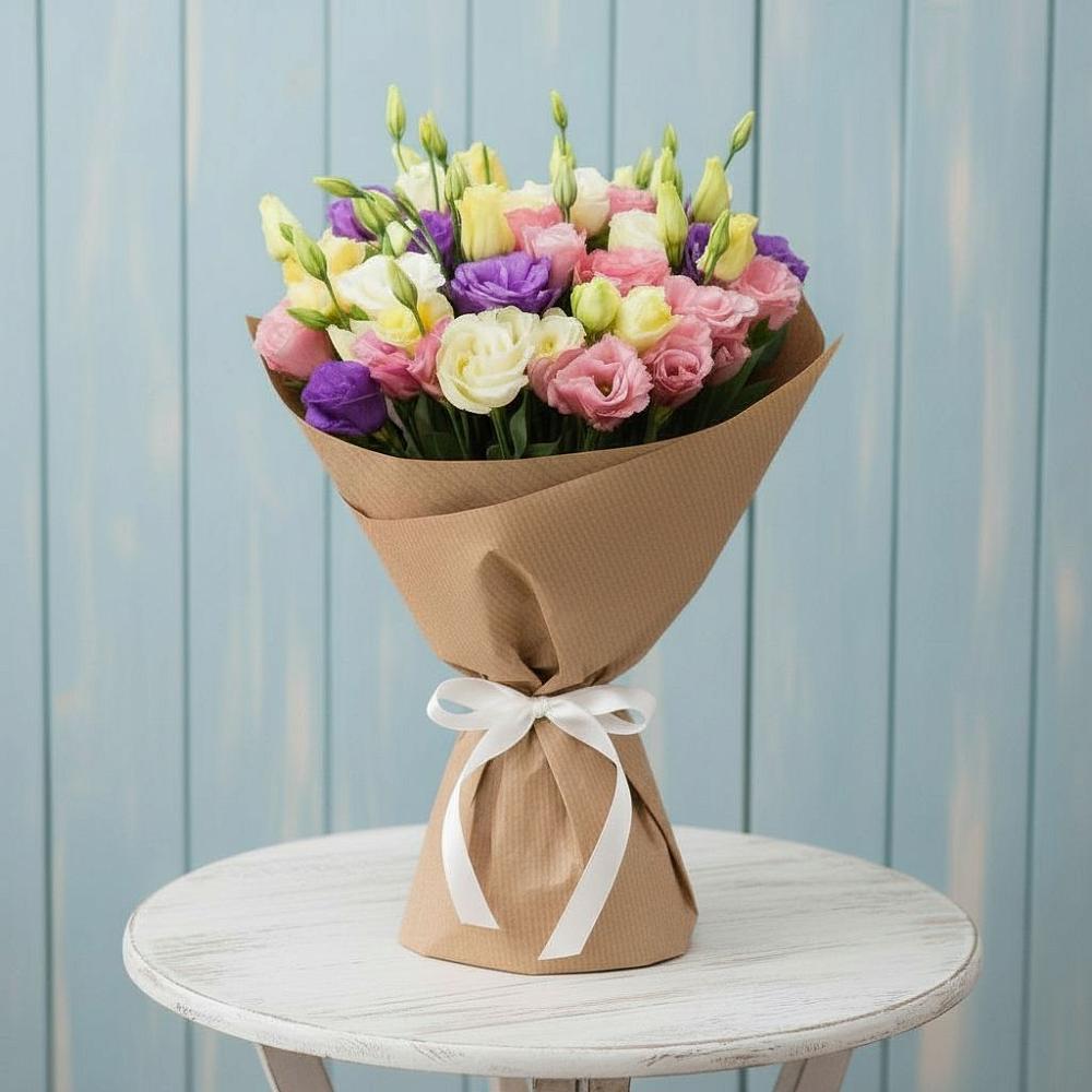 Букет цветов из: Лизиантусы в Выдрино