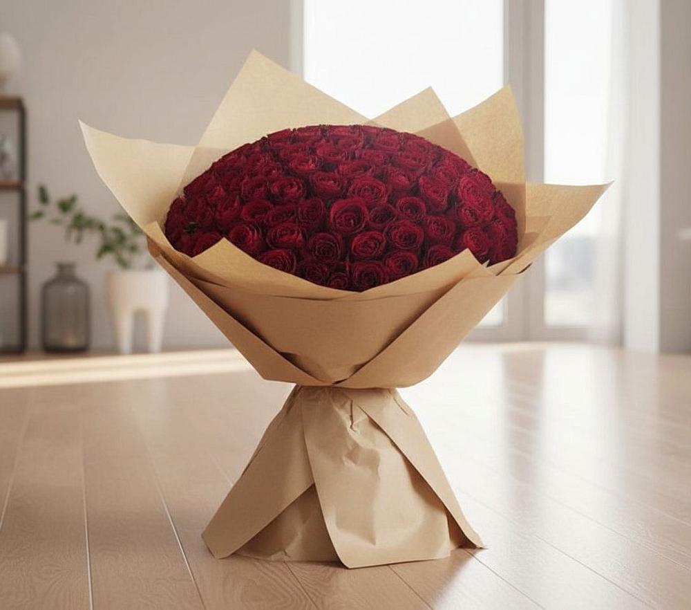 Букет 101 Красная роза в Выдрино