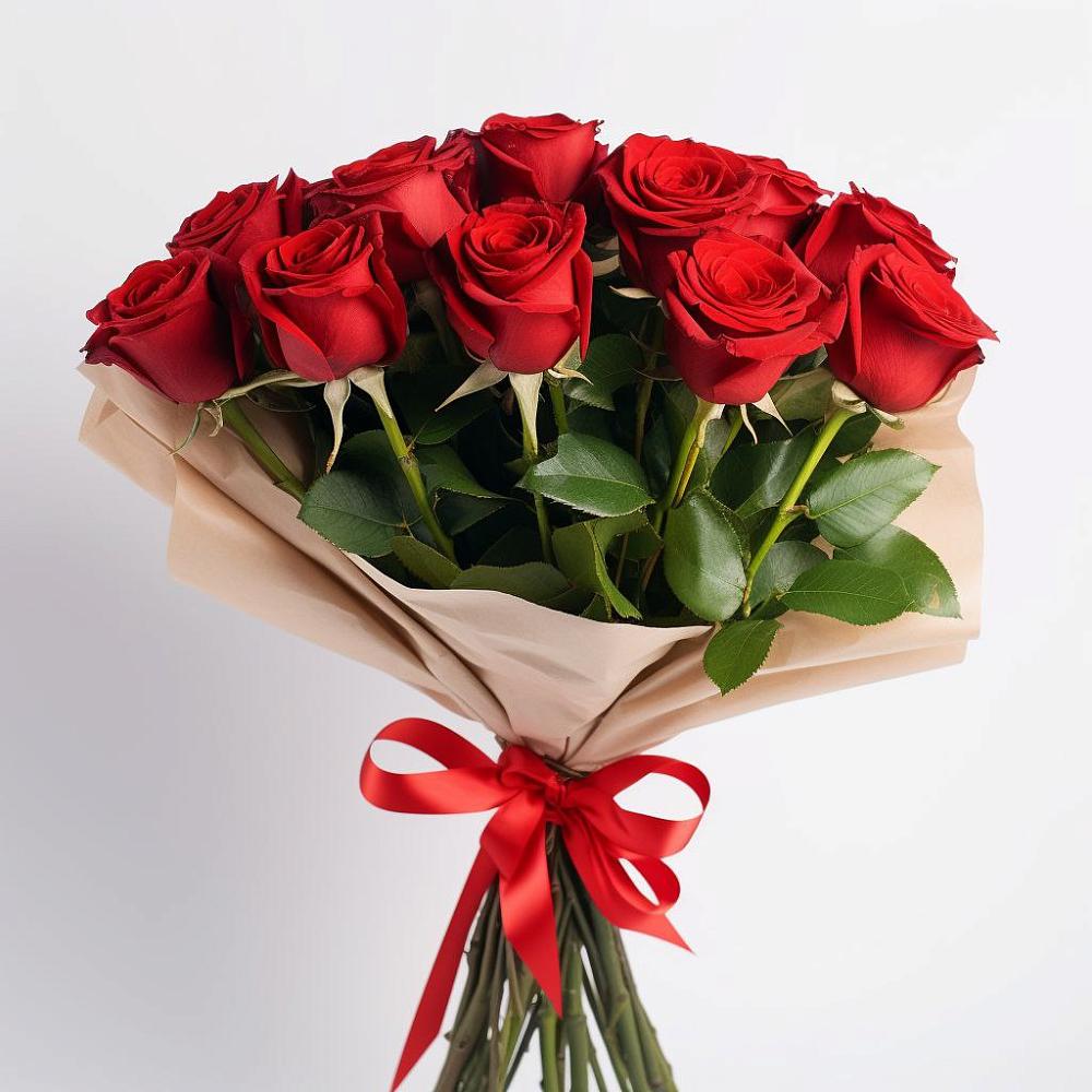 Букет 11 Красных роз Эдлесс Лав в Выдрино
