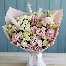 Букет цветов из:  Альстромерии и Розы #REPLACE_PRED# Выдрино