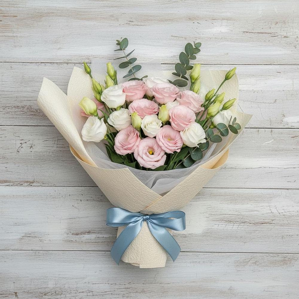 Букет цветов из: Лизиантусы в Выдрино